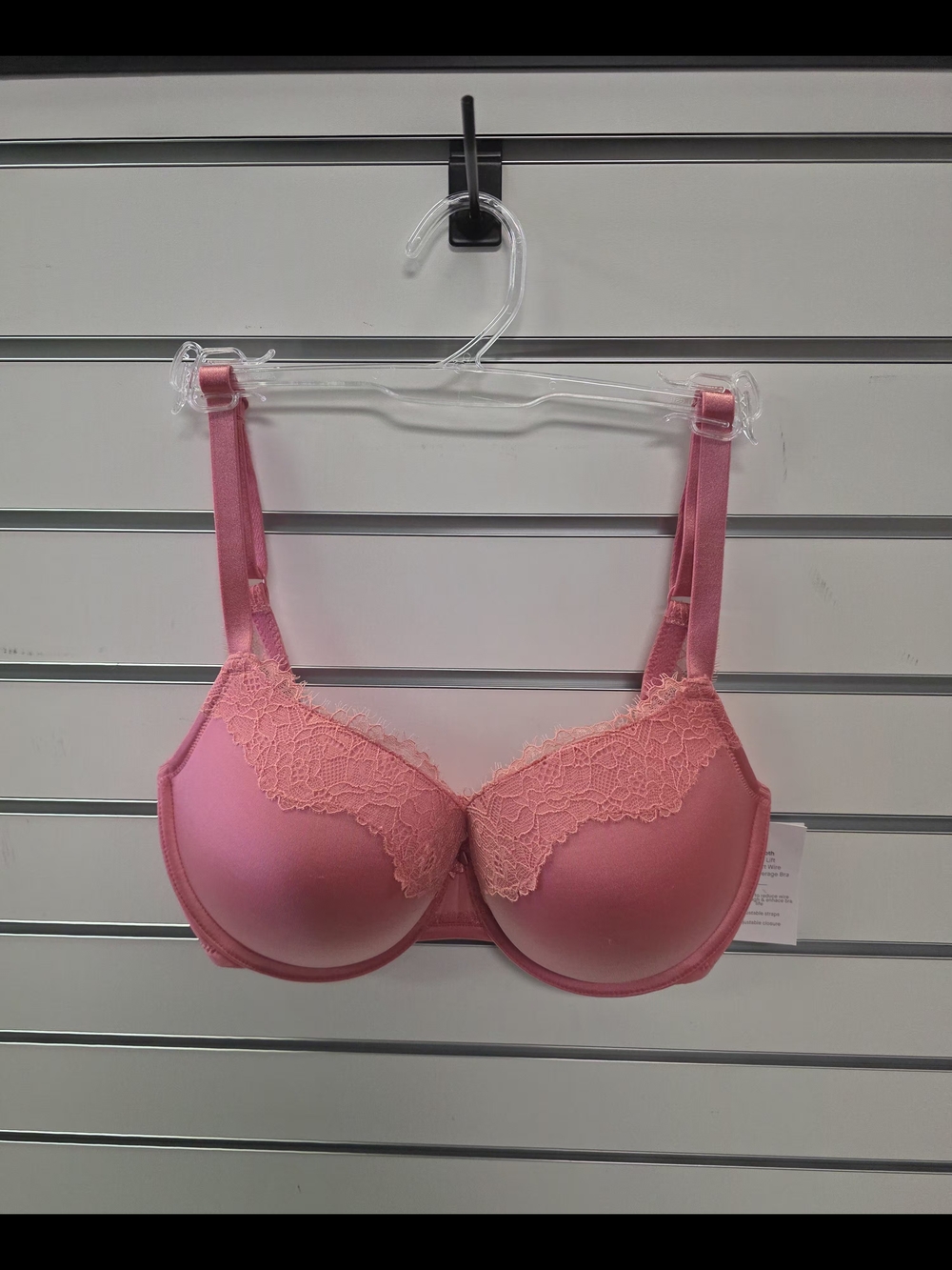 Target Pink Lace-Trim Underwire Bra 32DDD